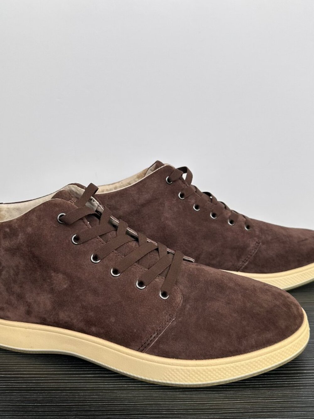 AUREUS Mens High Top Nubuck Leather Shoes Size 11 Brown